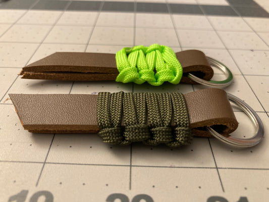 Leather and Paracord Keychain